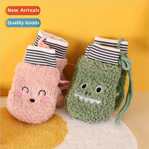 Children gloves male winter even finger finger cute cartoon