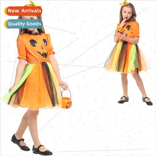 Halloween Cosplay Costume G-0340 Child Pumpkin Princess Tutu
