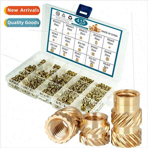 415pcs Tohachi Inserted Hot Melt Nut Set M2M3-M6 Double Slas