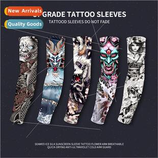 ice silk flower new arm tattoo sewn sleeve Summer sunscreen
