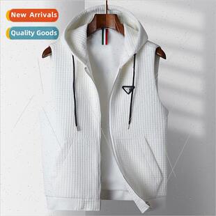 hoodie outside sleeveless vest hooded men Waffle Korea