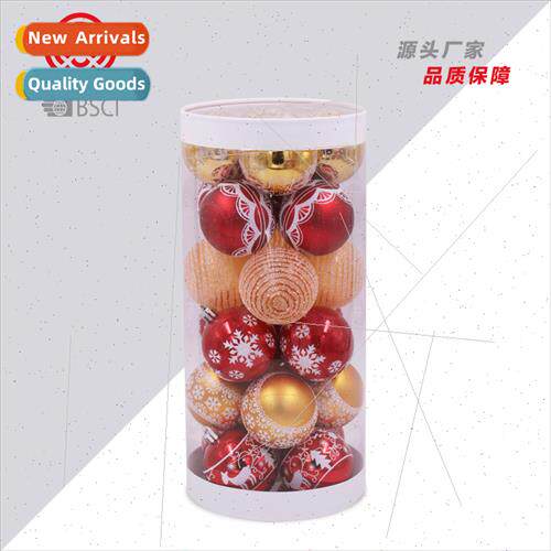 6cm/24pcs Gold Red Painted Balls Set Christmas Tree Hanging