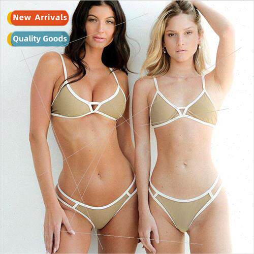2023 EuropeINS new swimsu sexy color clashing su bikini sepa