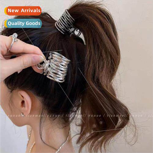 mple high ponytail grab clip hair clip headdress back head h