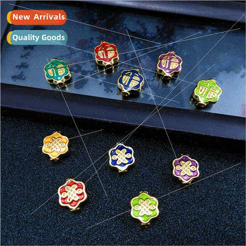 Alloy oil drop blessing burnt blue ancient DIY jewelry acces
