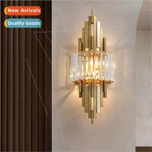 TV background wall crystal wall lamp modern minimalist bedro