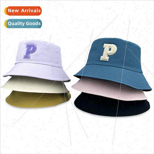 Double-sided P letters cotton fisherman hat female outdoor s