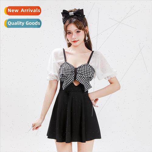 Spa swimsu womens new 2023 fashion one-piece skirt swimsu hi