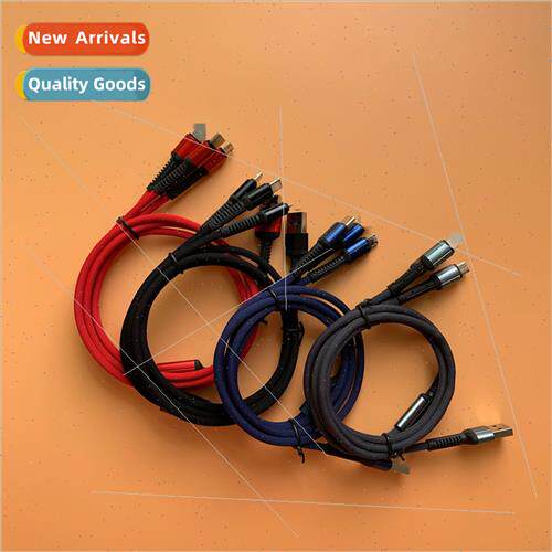 One tow three cell phone braided fast charging cable LOGO 3