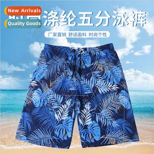 trunks mens vacation legs anti printing swim size Long large