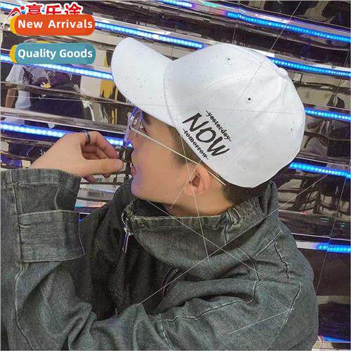 Ins baseball cap female Korea  simple letters duck tongue ca