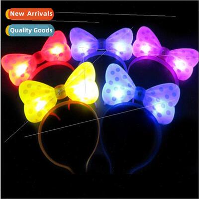 Glowing bow hair bands glter hair clips headbands concert ha
