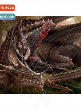 New hand-applied full diamond living room art characters dec