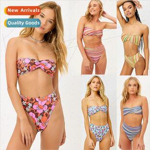 Bandeau Bikini Spl New Swim Womens Strapless Waist 2024 High