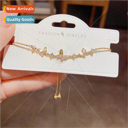 Summer Sweet Fresh Butterfly Zirconia Pull-Out Bracelet mple