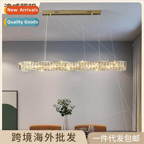 ght luxury dining room crystal chandelier art modern simple