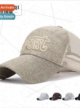Spring summer linen mesh cap embroidery SPORT hundred wh bas