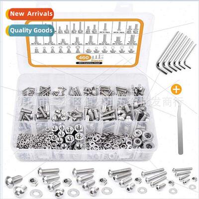 460pcs box 304M2.5 M3 M4 M5 half round head hexagon socket h