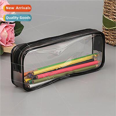 Transparent pencil bag适用elementary school students PVC zip