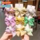 floral girl pressure Korea clip bow plaid cloth ins children