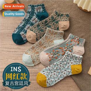 retro cou short noble Korea Mori new fall socks womens Socks
