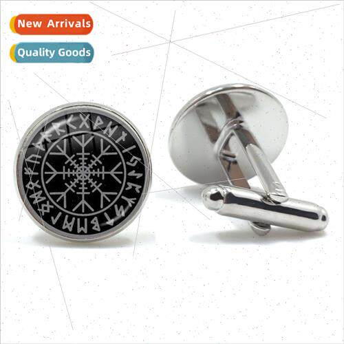 Accessories Nordic Viking Compass Rune Cufflinks Shirt Jewel