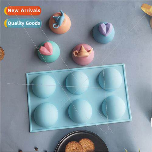 6 consecutive large semicircles 432 chocolate silicone mold