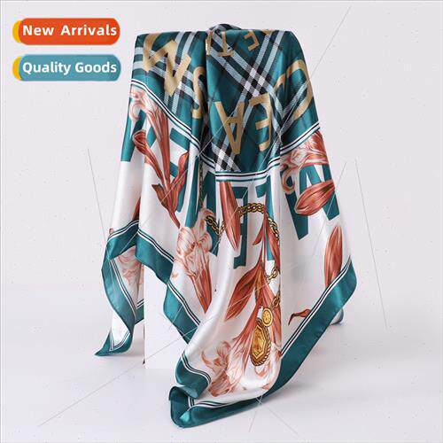 Spring summer letters wind simulation silk scarf fashion nec