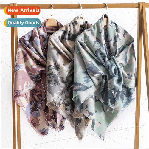 Europe Uned States fashion printing faux cashmere scarf fema