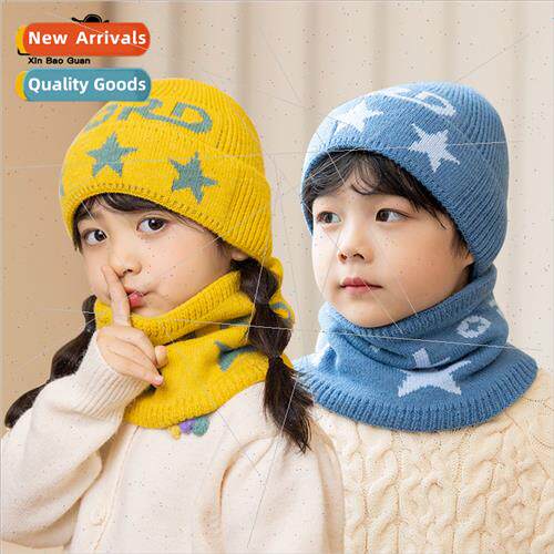2124 new wool hat scarf set Korea thickened warm knted hat c
