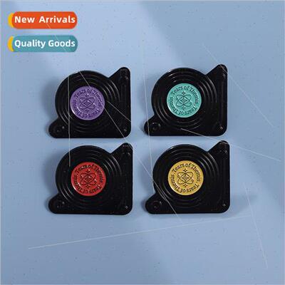 Mini Black Tape Shape Design Music Series Badge Trinket Back