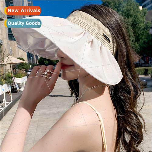 2023 Korea  hat female Japan metal label hairpin type sunscr