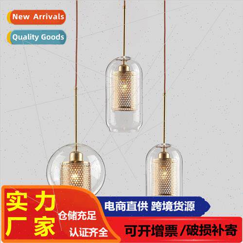 Scandinavian dining room chandelier long cylinder creative p