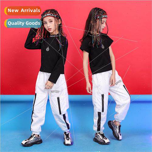 Girls Jazz Dance Costume Children Hip Hop Set Dance Su Autum