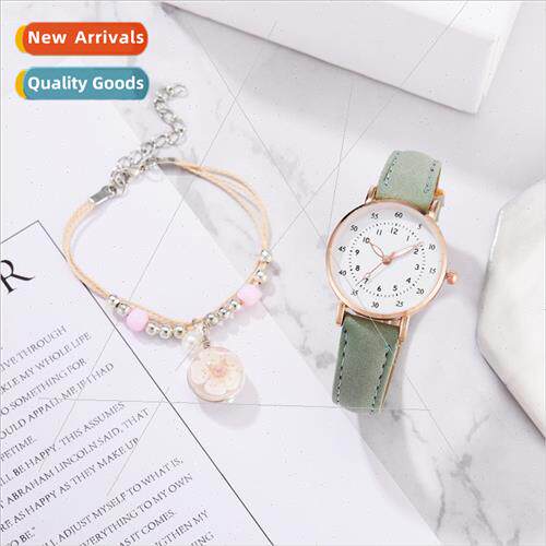 Women Watch Vintage College Ladies Quartz Watch Daisy Bracel
