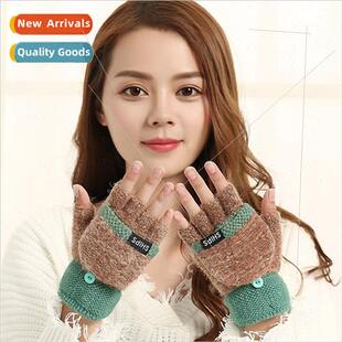 flip gloves knted winter dou women woolen new Autumn Korean