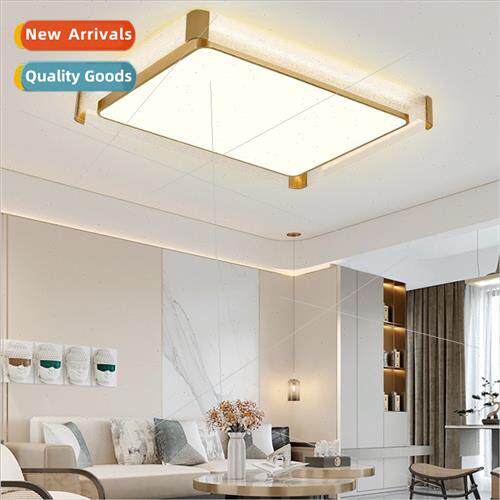 Full copper bedroom ceiling lamp simple modern new Chinese s