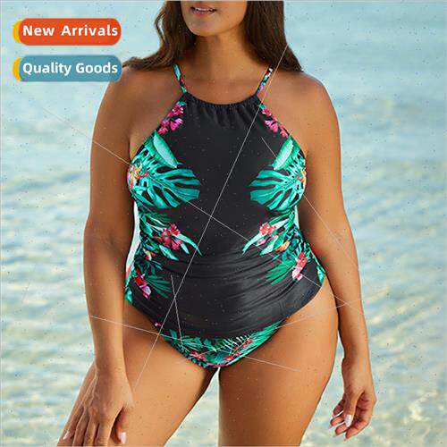 Spl new swimsu female conservative triangle halter swimsu so