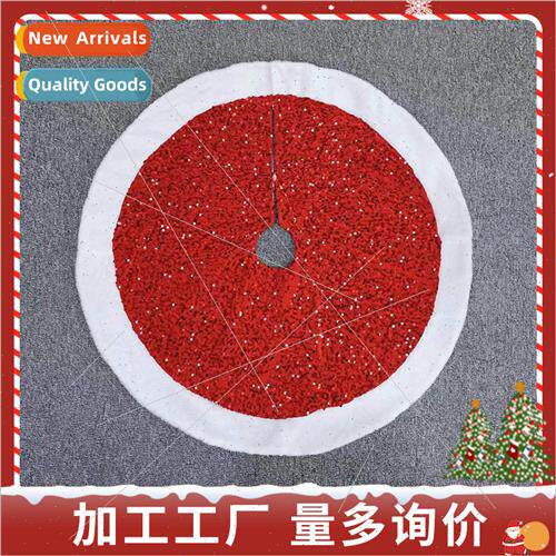 New red pvc sequins Christmas e e skirt Christmas decoration
