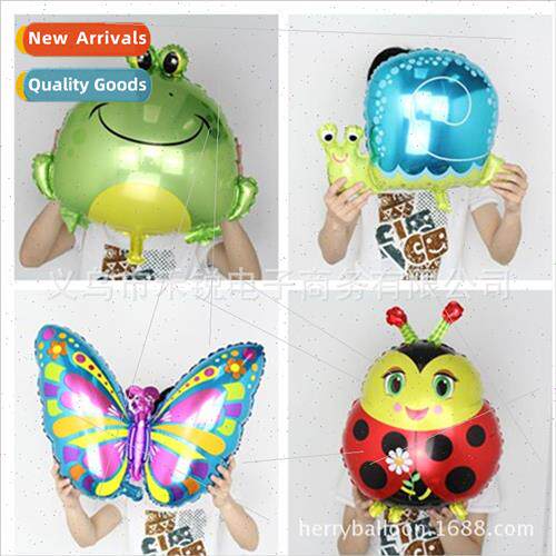 Large Snail Bee Butterfly Frog Ladybug Aluminum Balloon Inse图片
