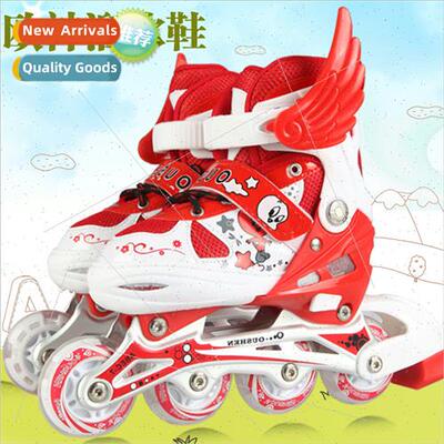 Ou Shen Childrens Adjustable Roller Skates Skates PVC ngle F