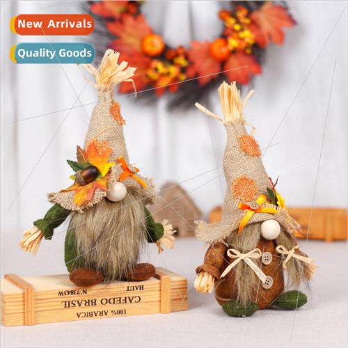 New Harvest  Gnome Scarecrow Faceless Doll Elderly Decoratio