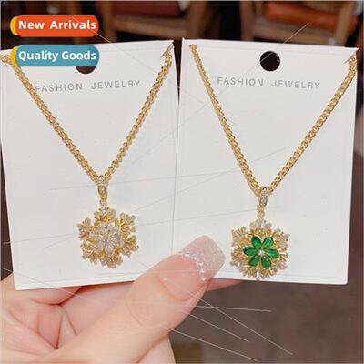 delicate fashion snowflake zirconia necklace necklace