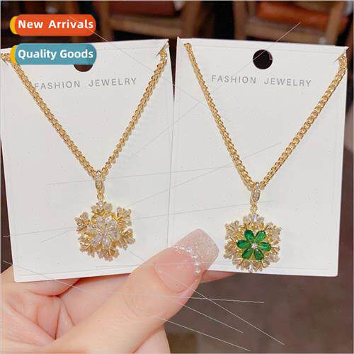 delicate fashion snowflake zirconia necklace necklace