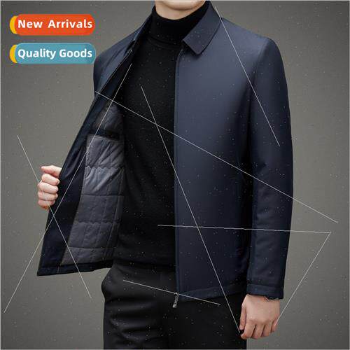 Men lapel jacket cotton clothing 2023 fall winter new busine