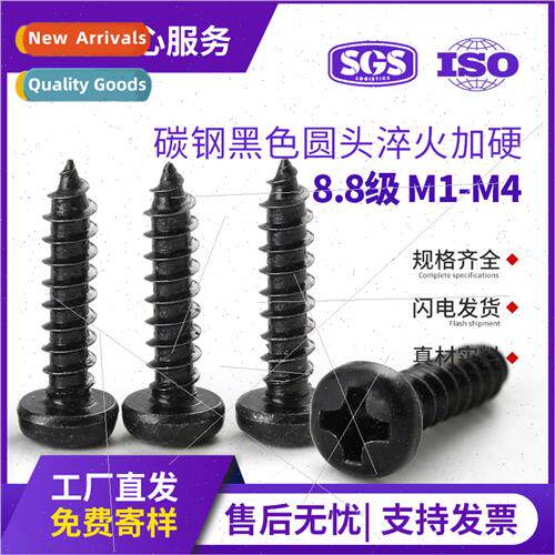Grade 8.8 hardened reinced screws PA black round head Philli