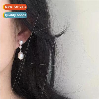 New tassel pearl earrings earrings long female 2023 new Fren