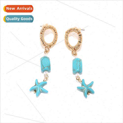 fashion bohemian long starfish earrings temperament vacation