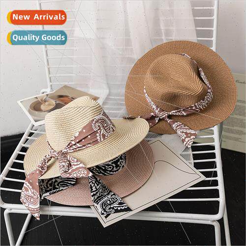 Spring Summer Fluttering Straw Hat Female Black Jazz Hat Bea