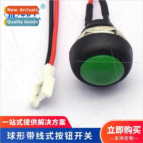 Ball pushbutton swch wh terminal connector backsolder socket